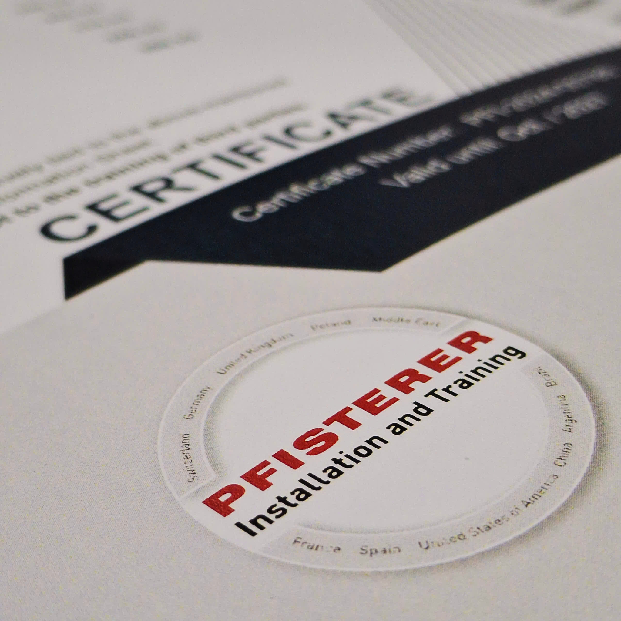 Chứng chỉ Pfisterer cấp cho nhân sự ARV về lắp đặt và thi công đầu cáp